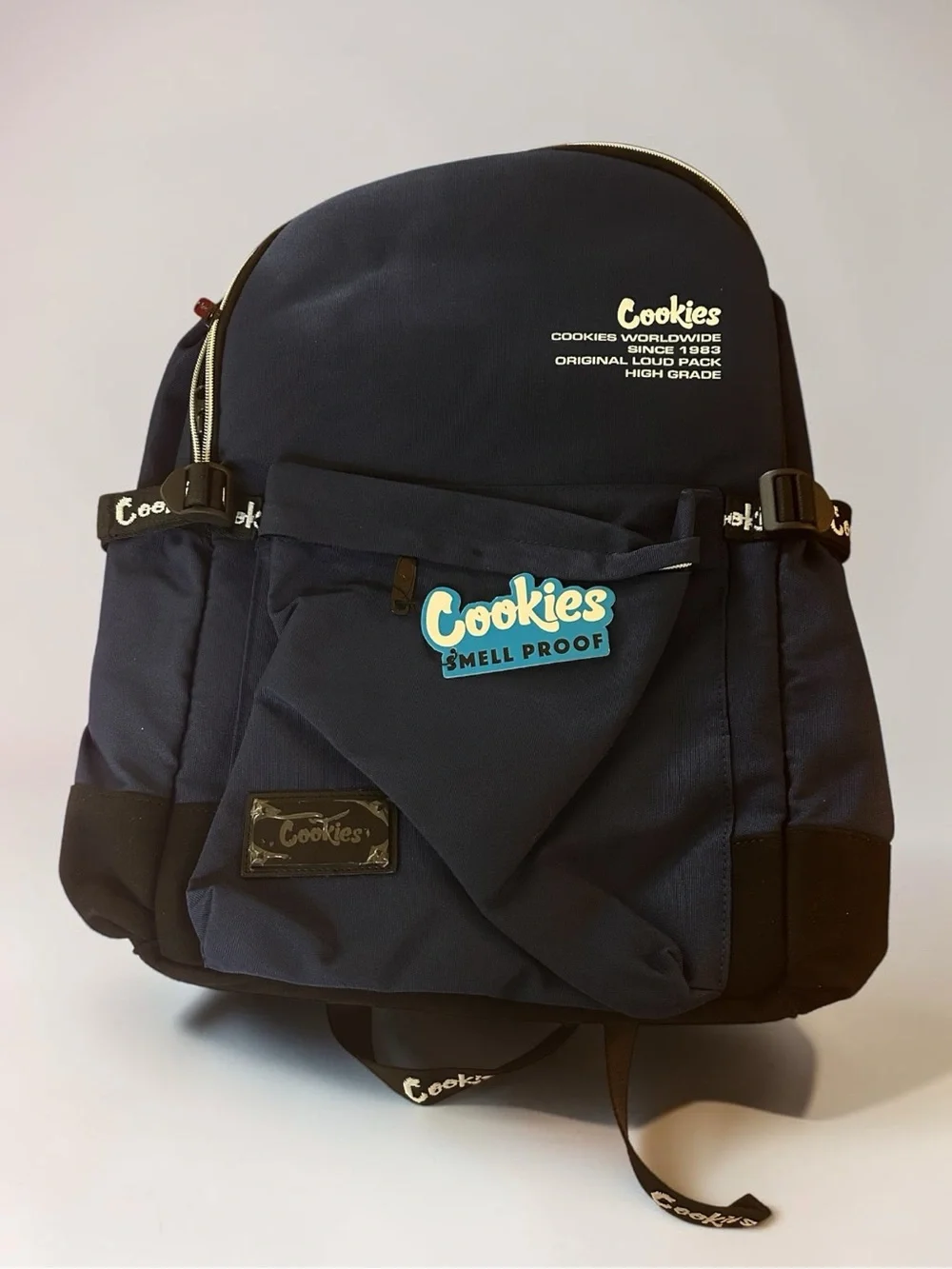Cookies Smell Proof Backpack Navy/Black Laptop Travel Backpack